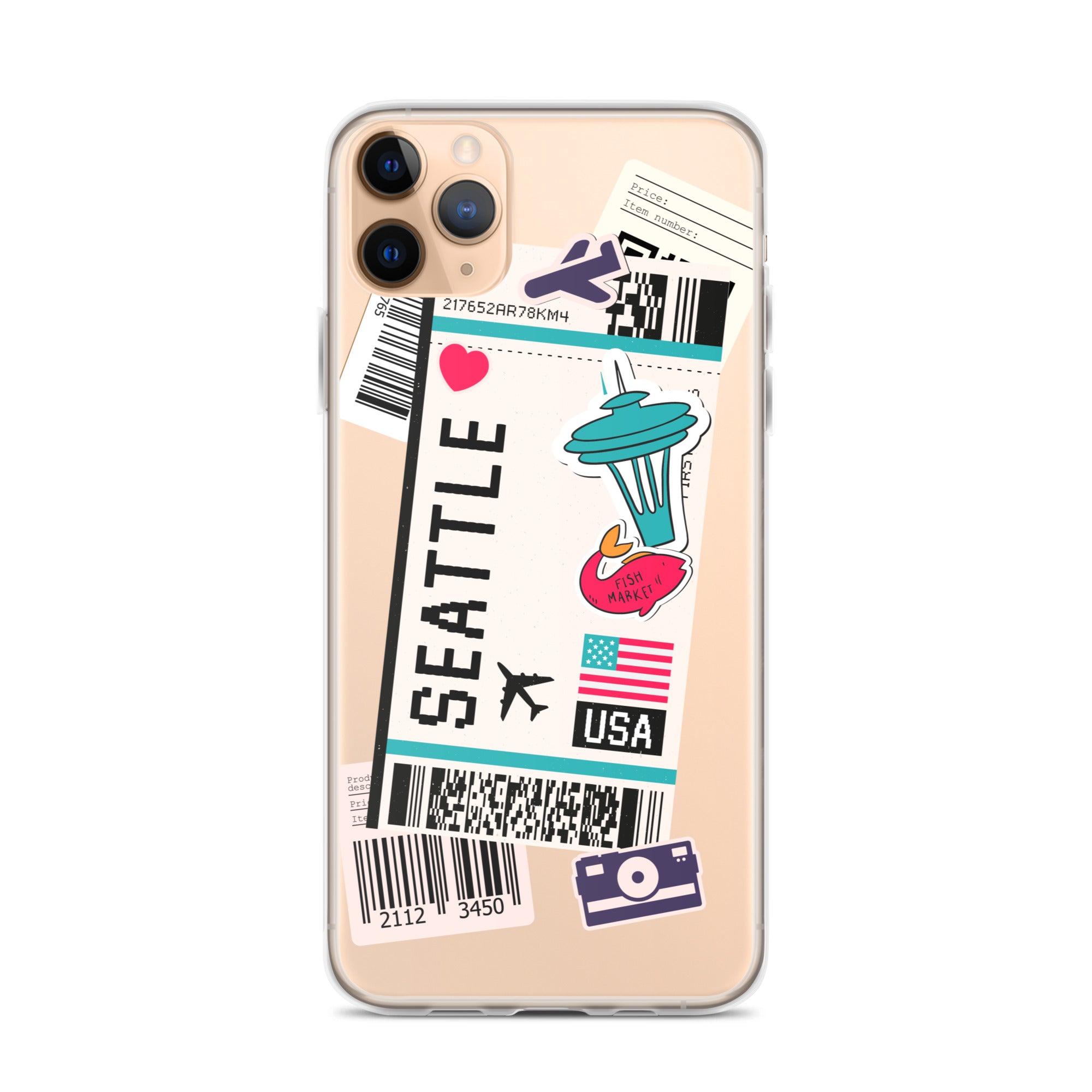 Seattle Boarding Pass - iPhone® Clear Case