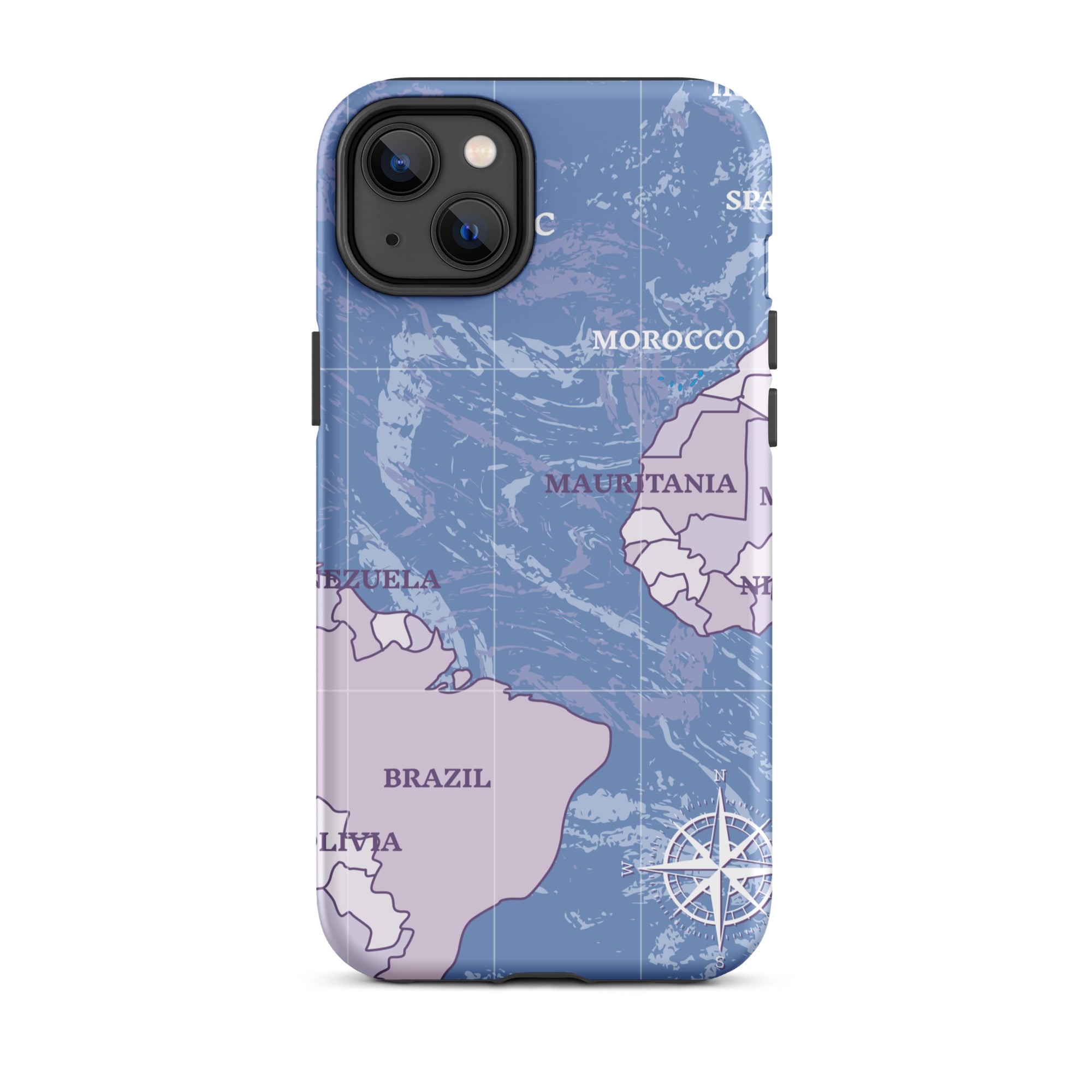Atlantic Ocean Map - iPhone® Tough Case