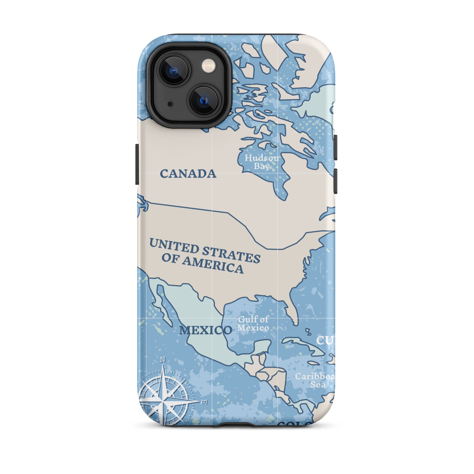 Blue Americas Map - iPhone® Tough Case