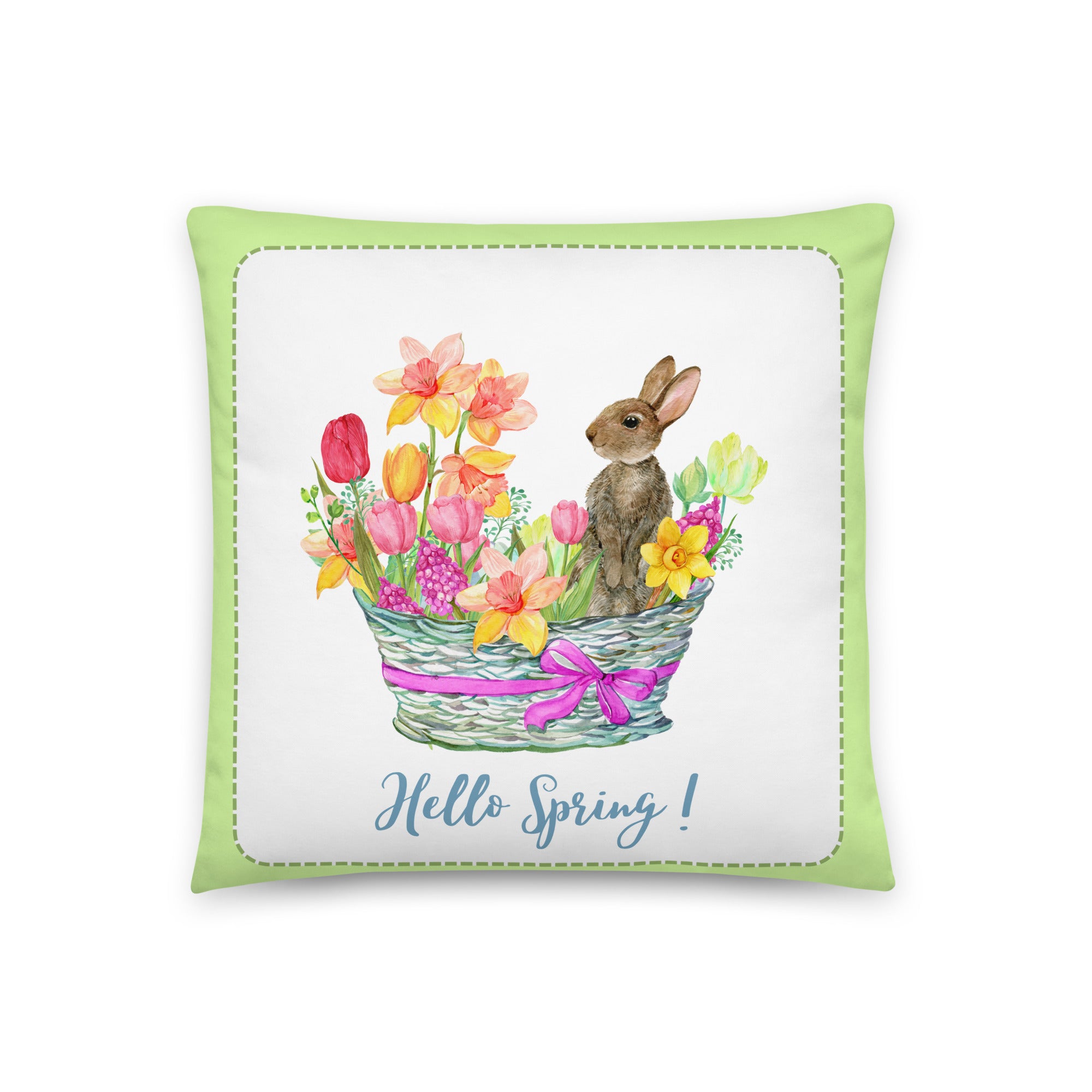Watercolor Spring - Throw Pillow