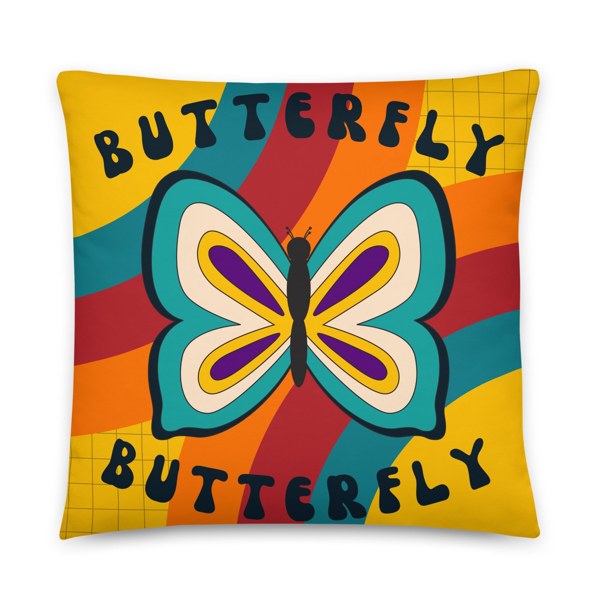 Colorful Butterfly - Throw Pillow
