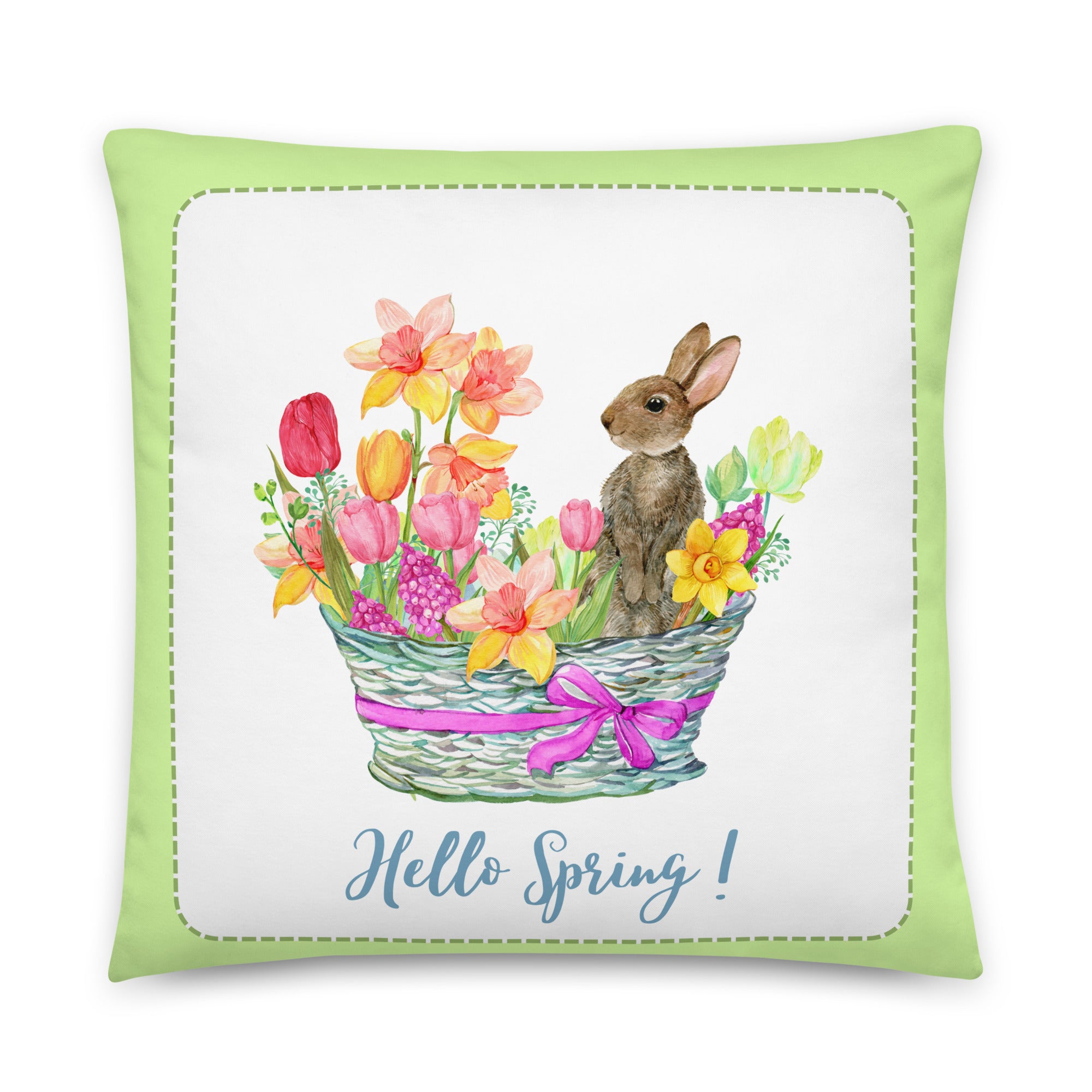 Watercolor Spring - Throw Pillow