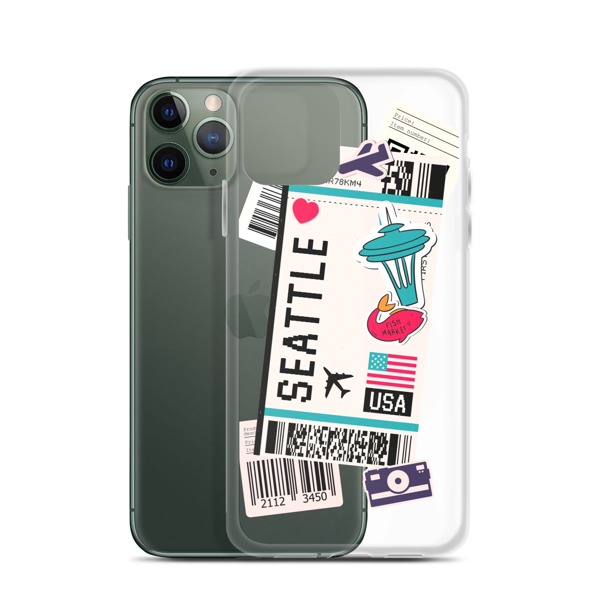 Seattle Boarding Pass - iPhone® Clear Case