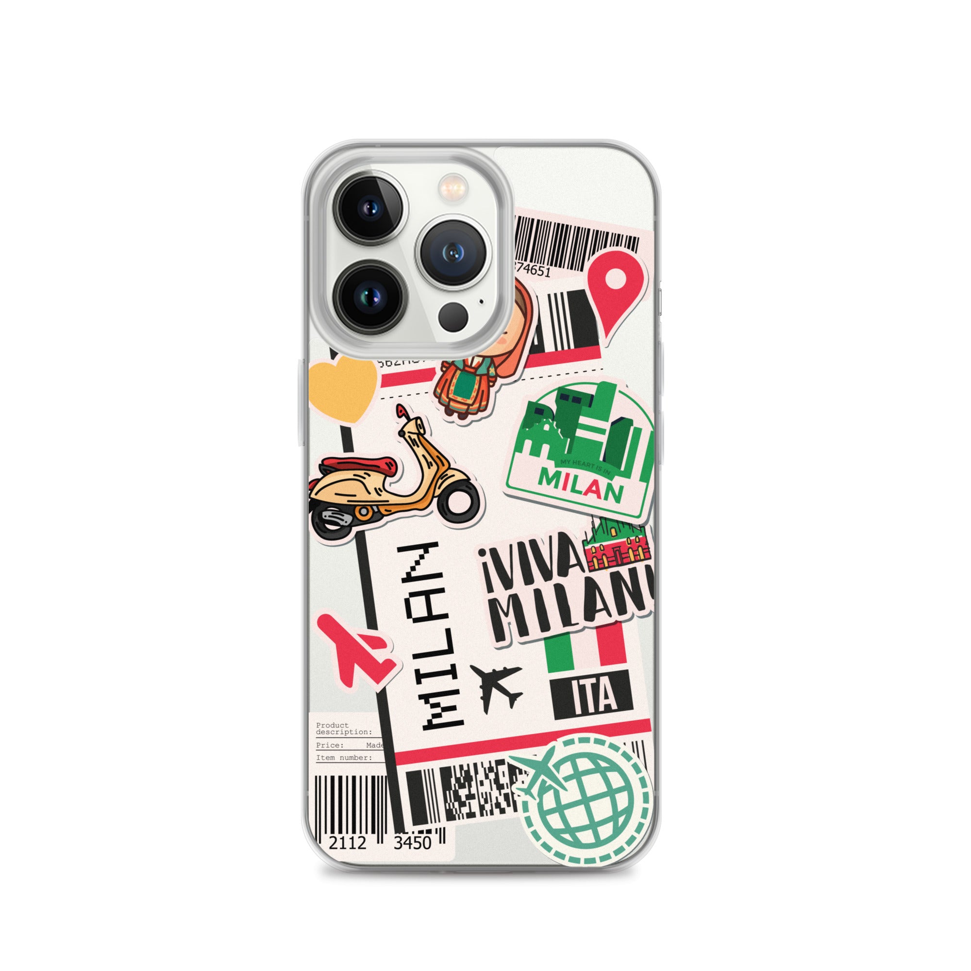 Milan Boarding Pass - iPhone® Clear Case