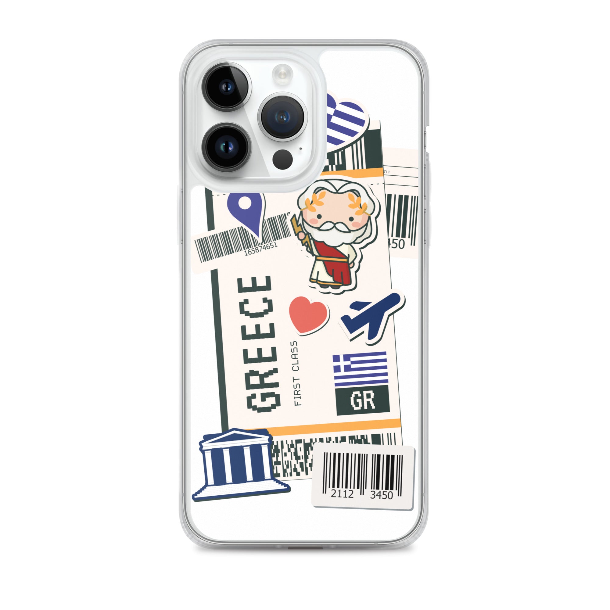 Greece Boarding Pass - iPhone® Clear Case