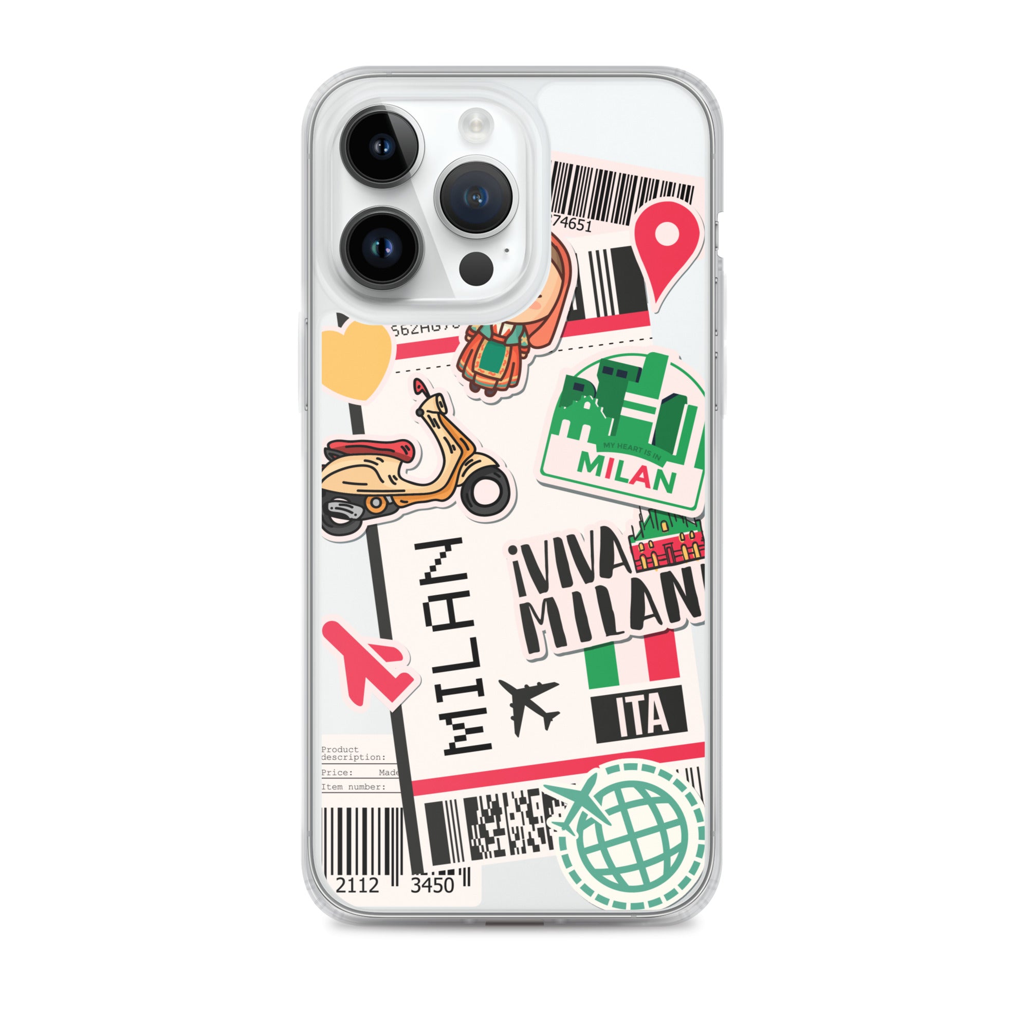 Milan Boarding Pass - iPhone® Clear Case