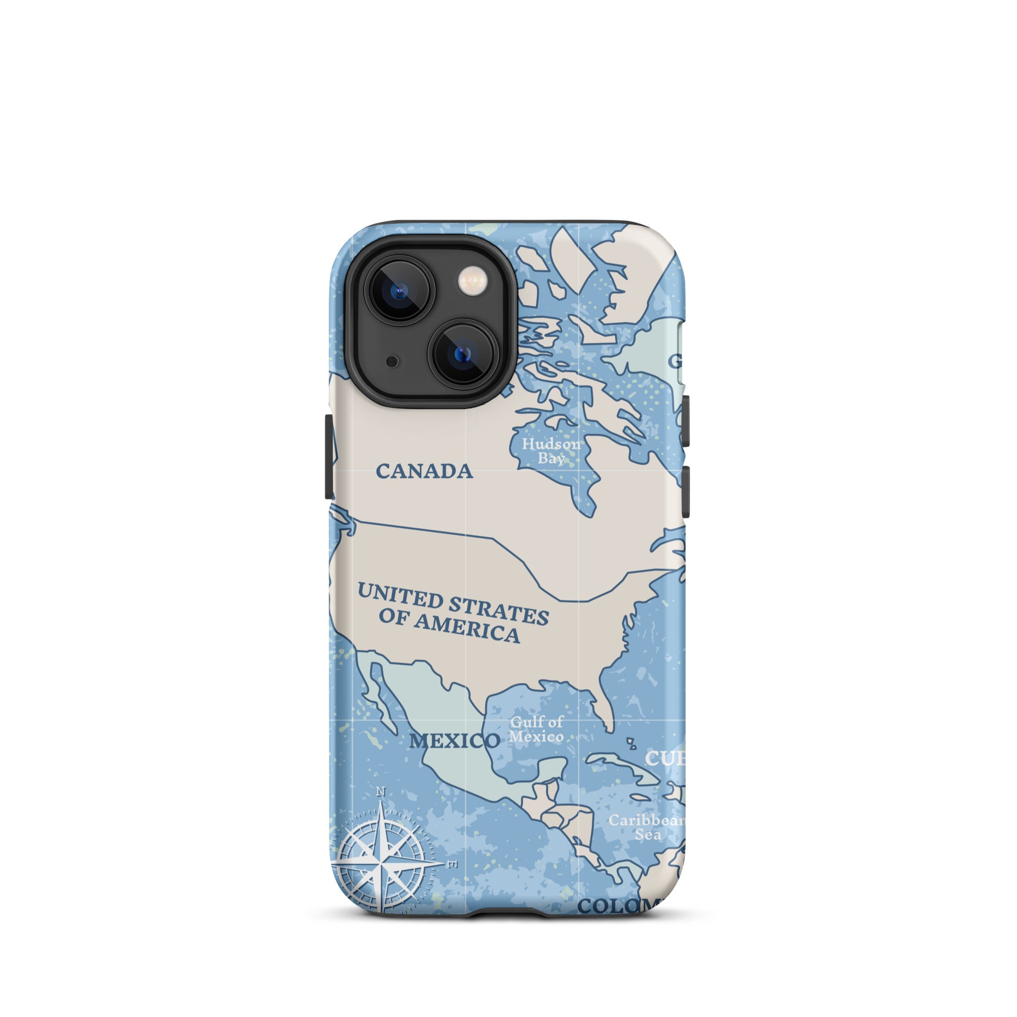 Blue Americas Map - iPhone® Tough Case