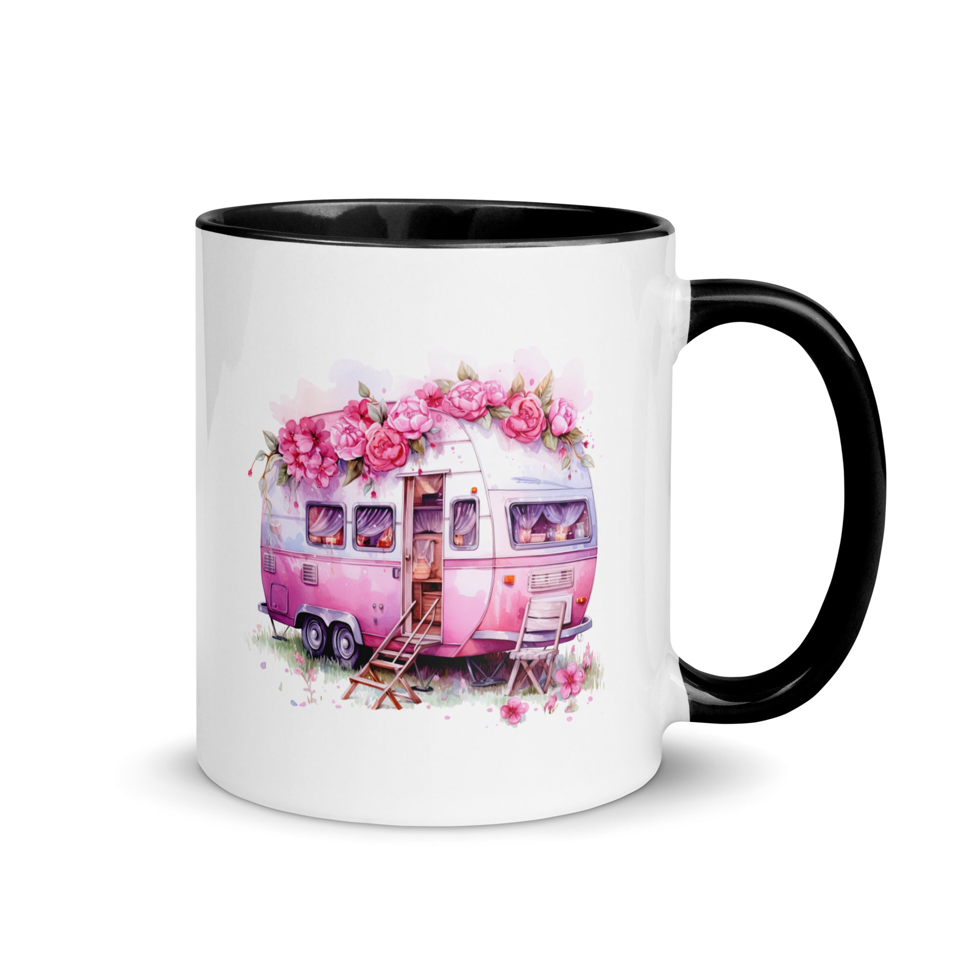Floral Pink Camper - Ceramic Mug